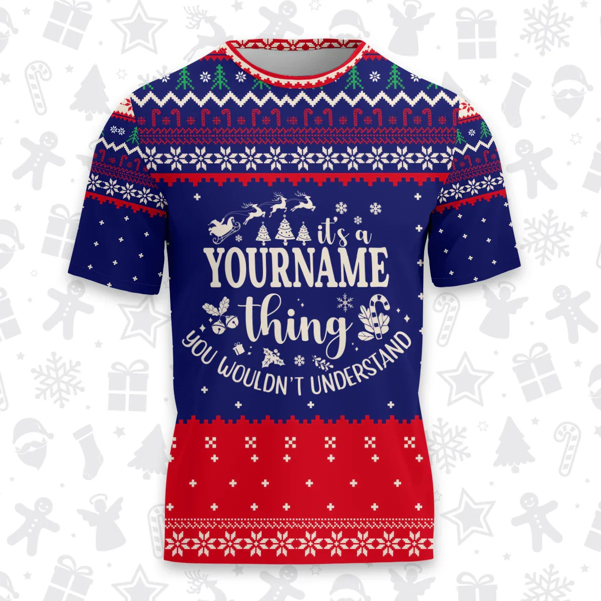 Custom Christmas Pajamas Set Tshirt & Pants