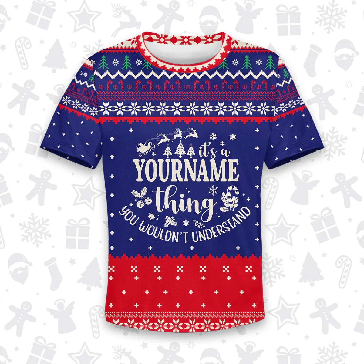 Custom Christmas Pajamas Set Tshirt & Pants