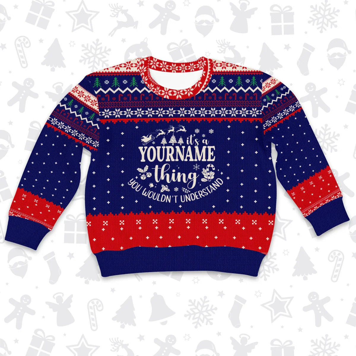 Custom Chrismas Pajamas Set Cozy Sweater & Pants Sleepwear