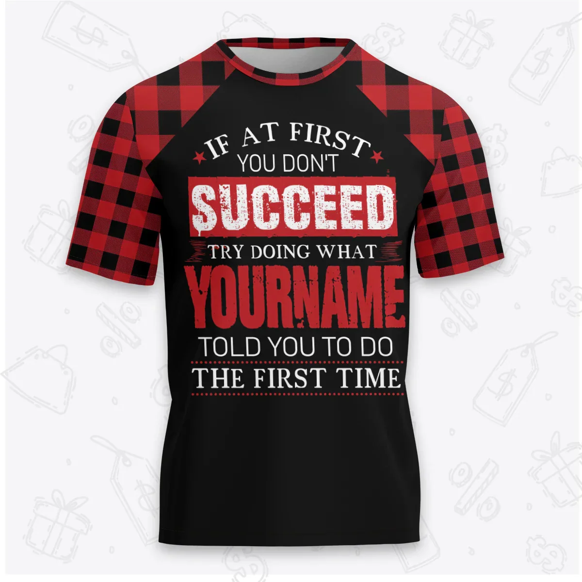 Custom Buffalo Plaid Pajamas Set Tshirt & Pants EV2