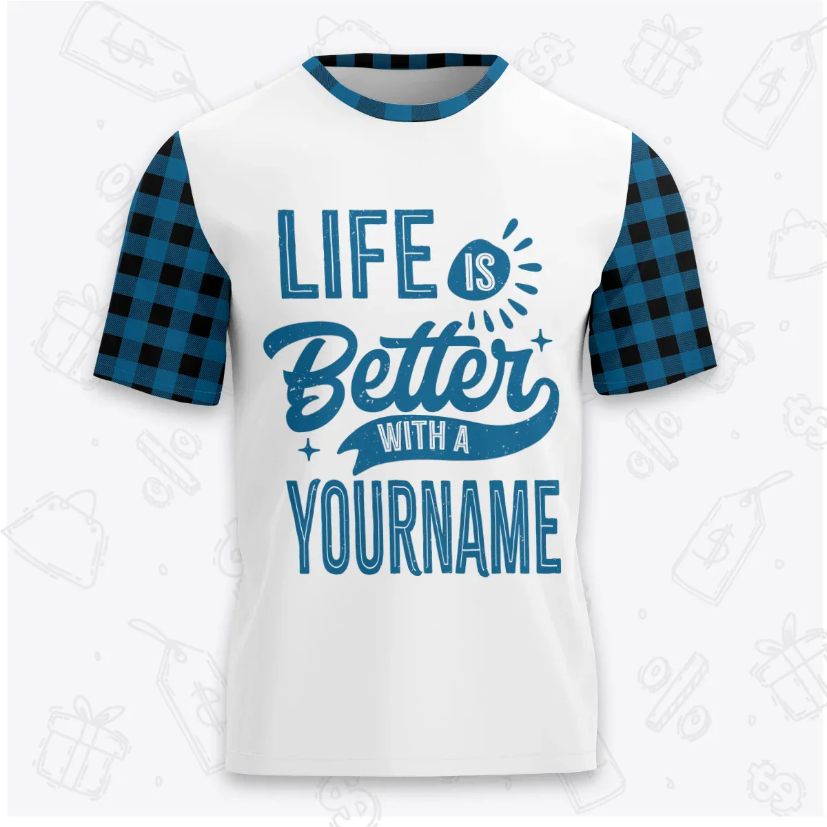 Custom Buffalo Plaid Pajamas Set Tshirt & Pants EV1