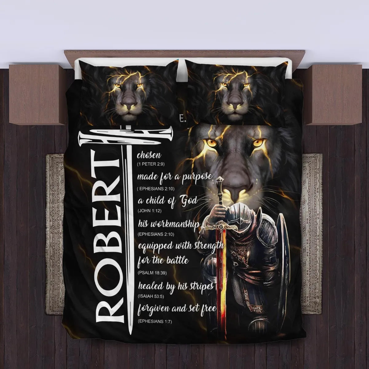 ROBERT Limited Edition Personalized Bedding Set 13K1-BS1