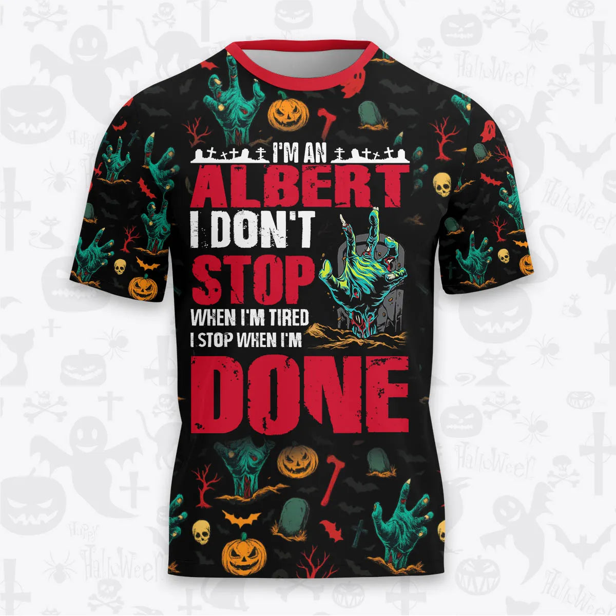 ALBERT Halloween Pajamas Set Tshirt & Pants Horror Skull Pumpkin 13K1-HL3