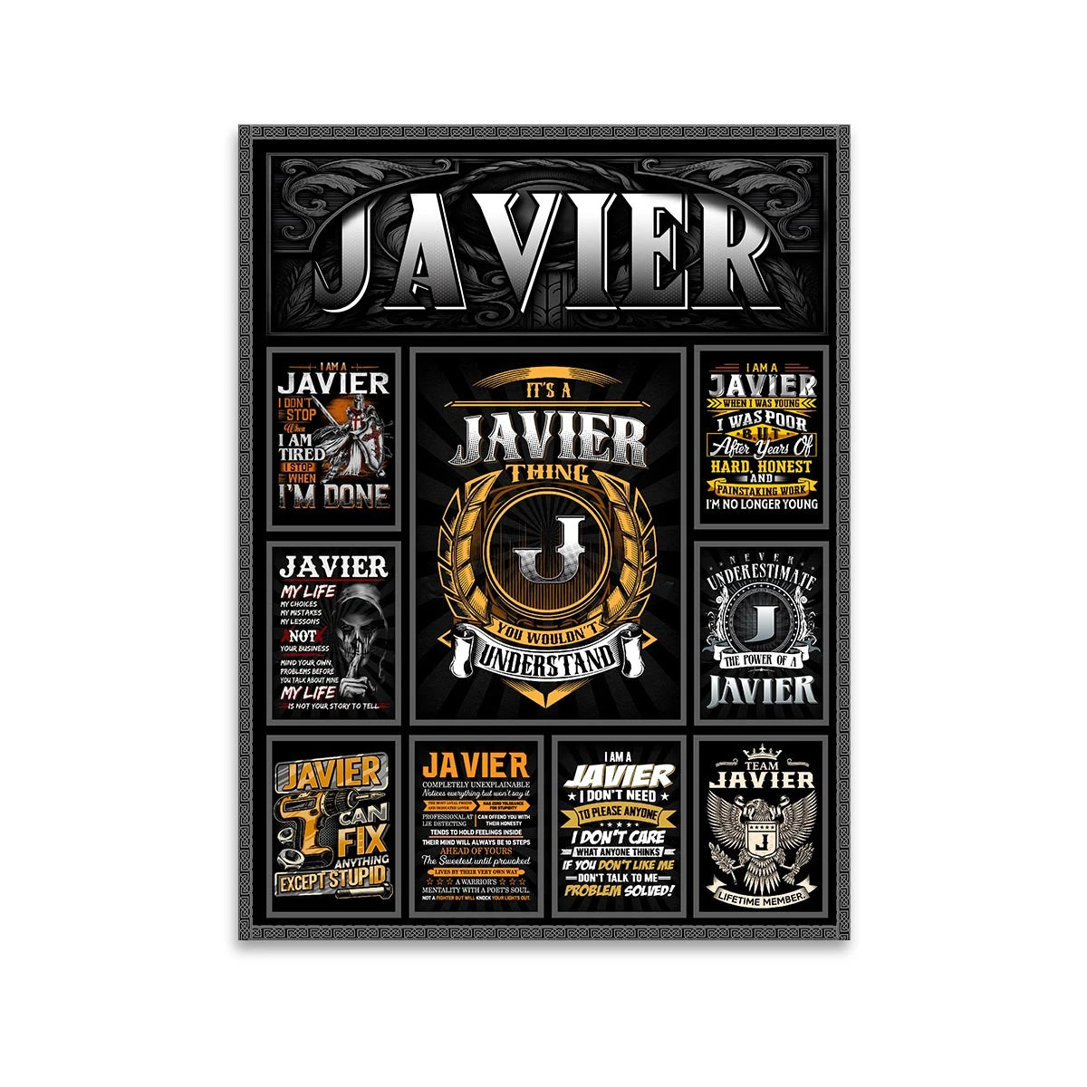 JAVIER Personalized Sponge Floor Mat – Custom Printed Home Decor 13K1-AR2