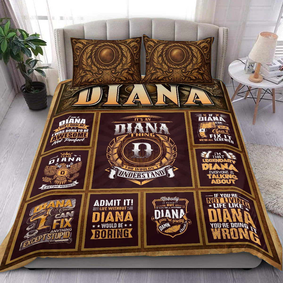 DIANA Limited Edition Personalized Bedding Set 13K1-BS3