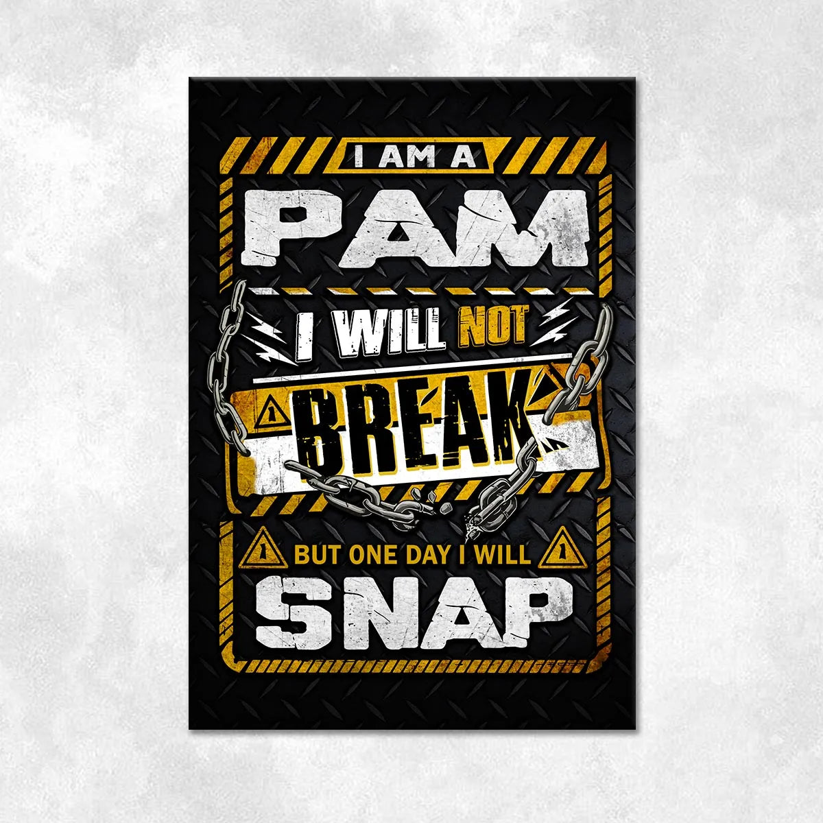 PAM Motivational Rug – Black & Yellow Quote Carpet for Living Room 13K1-AR1