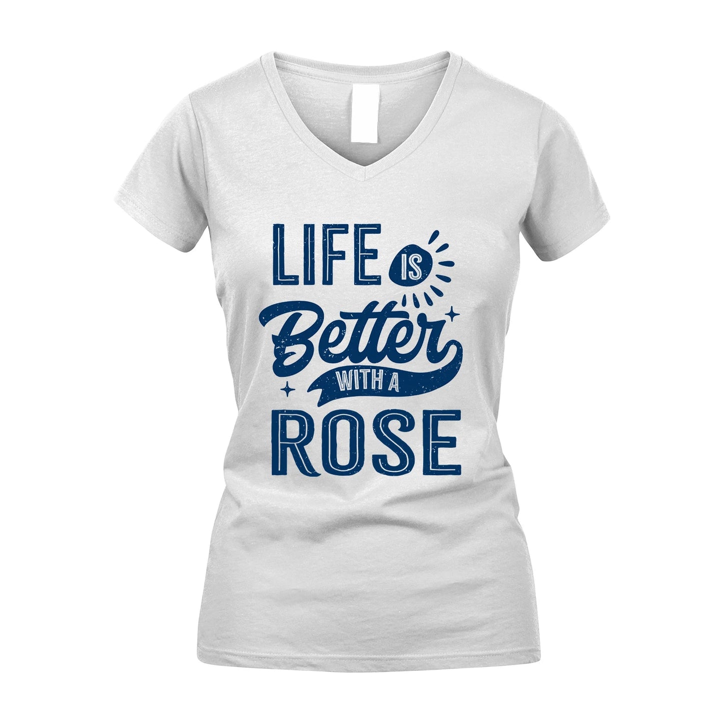 ROSE 13K1-116 Personalized Name Quote T-Shirt Life Is Better With Unisex Gift