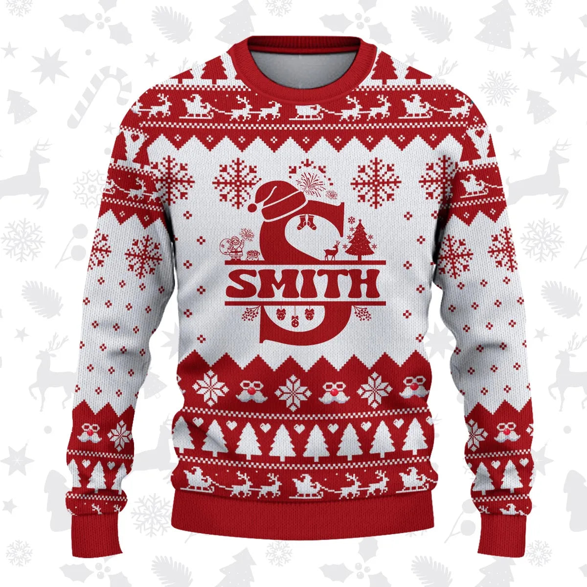 SMITH Personalized Christmas Pajama Set - Holiday Gift Outfit 13K1-CR2