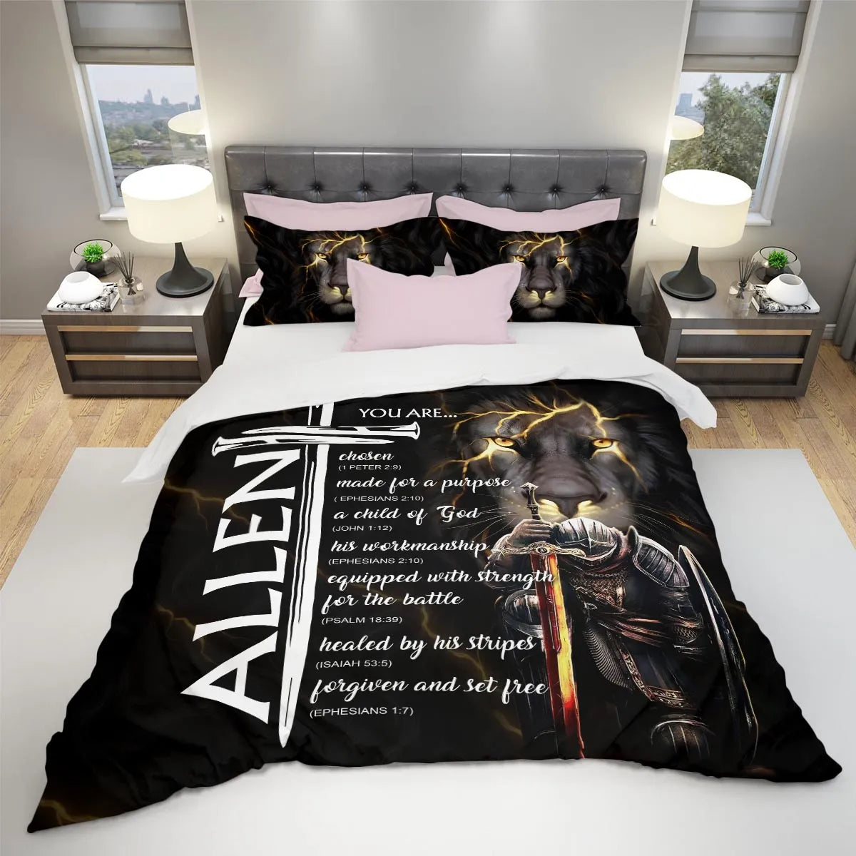 ALLEN Limited Edition Personalized Bedding Set 13K1-BS1