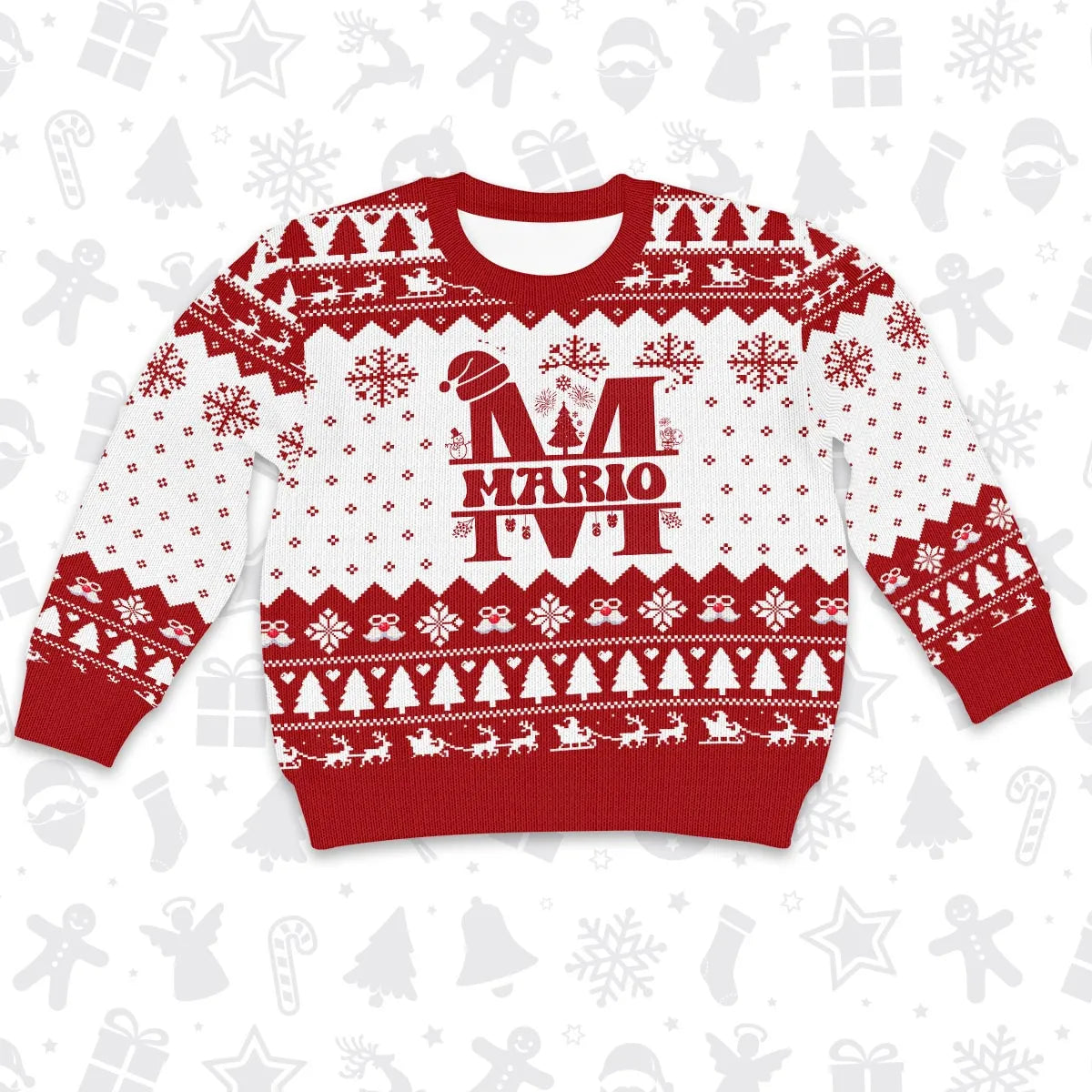 MARIO Personalized Christmas Pajama Set - Holiday Gift Outfit 13K1-CR2
