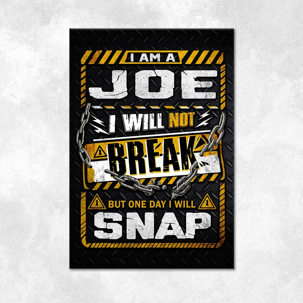 JOE Motivational Rug – Black & Yellow Quote Carpet for Living Room 13K1-AR1
