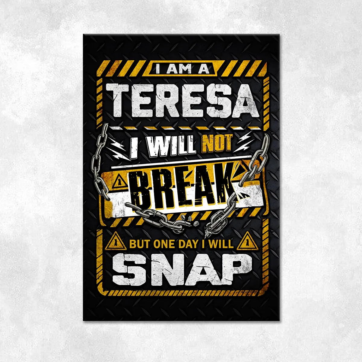 TERESA Motivational Rug – Black & Yellow Quote Carpet for Living Room 13K1-AR1
