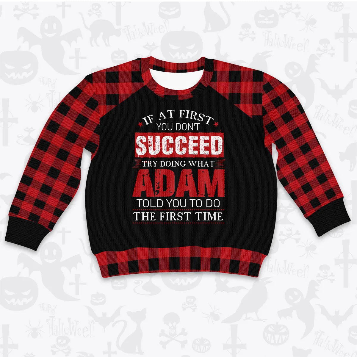 ADAM Buffalo Plaid Pajamas Set Sweater & Pants 13K1-EV2
