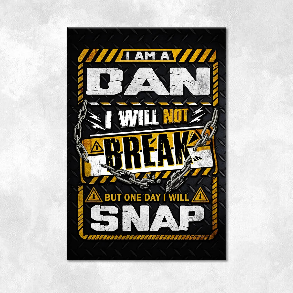 DAN Motivational Rug – Black & Yellow Quote Carpet for Living Room 13K1-AR1