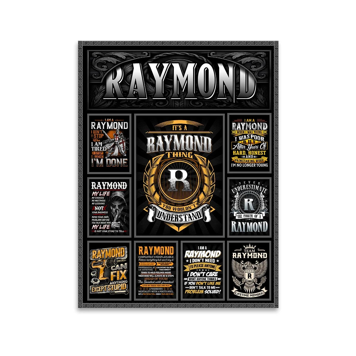 RAYMOND Personalized Sponge Floor Mat – Custom Printed Home Decor 13K1-AR2