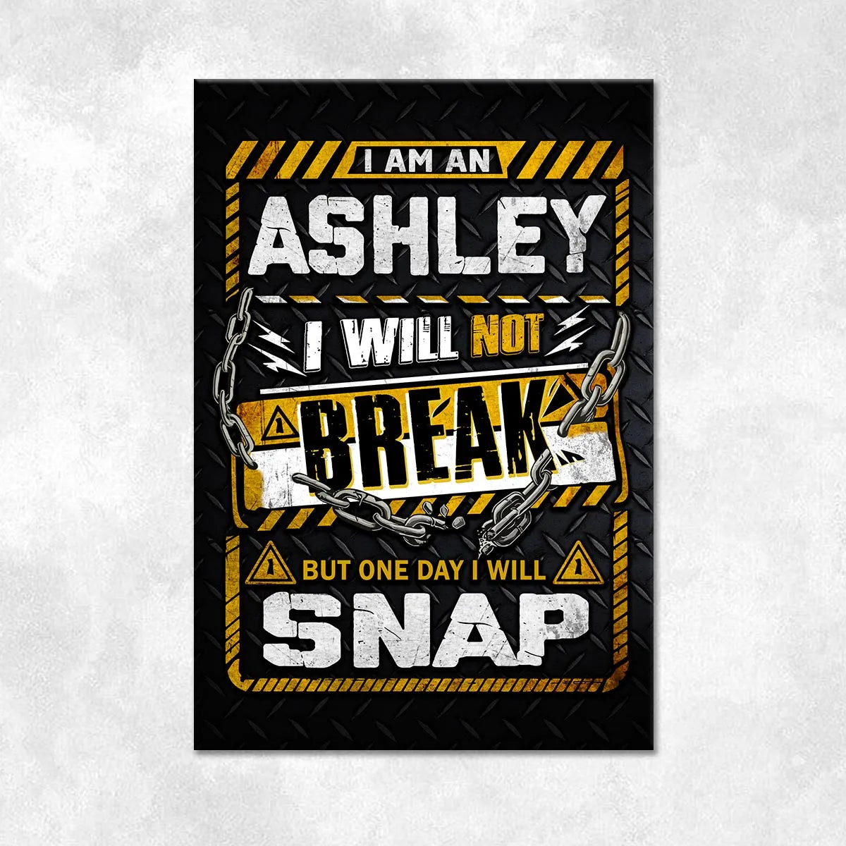 ASHLEY Motivational Rug – Black & Yellow Quote Carpet for Living Room 13K1-AR1