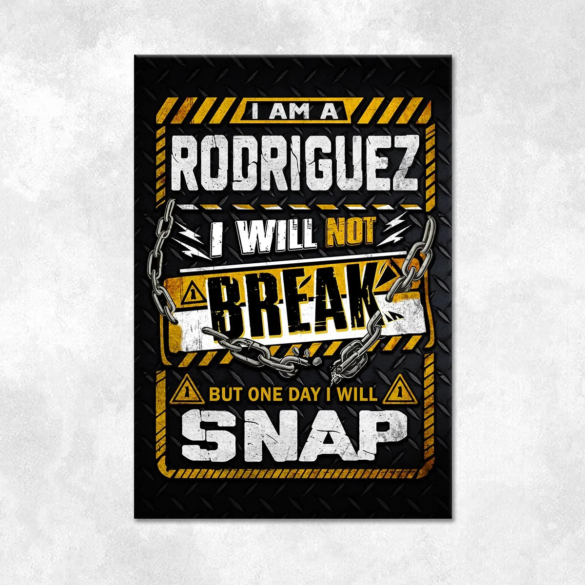 RODRIGUEZ Motivational Rug – Black & Yellow Quote Carpet for Living Room 13K1-AR1