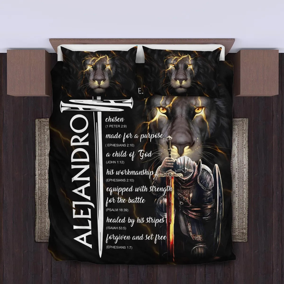 ALEJANDRO Limited Edition Personalized Bedding Set 13K1-BS1