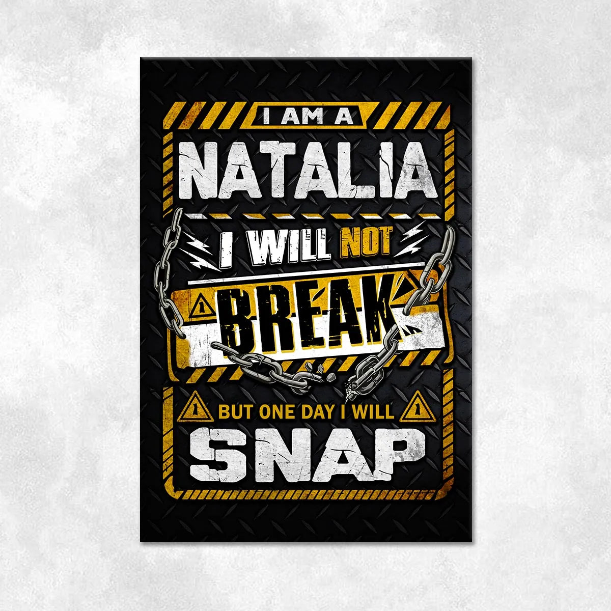NATALIA Motivational Rug – Black & Yellow Quote Carpet for Living Room 13K1-AR1