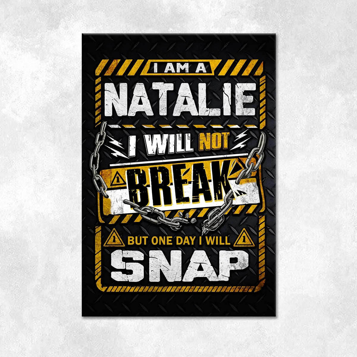 NATALIE Motivational Rug – Black & Yellow Quote Carpet for Living Room 13K1-AR1