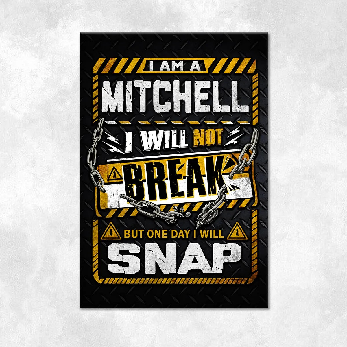 MITCHELL Motivational Rug – Black & Yellow Quote Carpet for Living Room 13K1-AR1