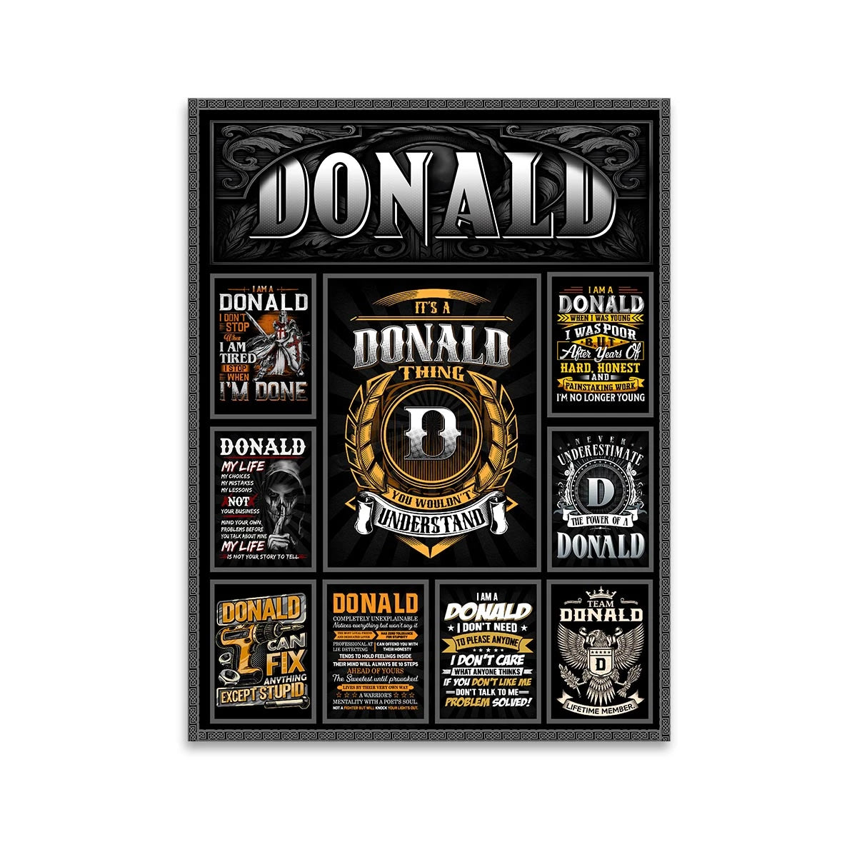 DONALD Personalized Sponge Floor Mat – Custom Printed Home Decor 13K1-AR2