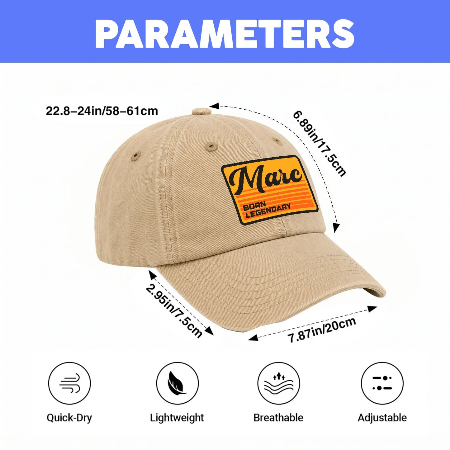 Born Legendary Vintage Washed Cap MARC 13K1 C64PF