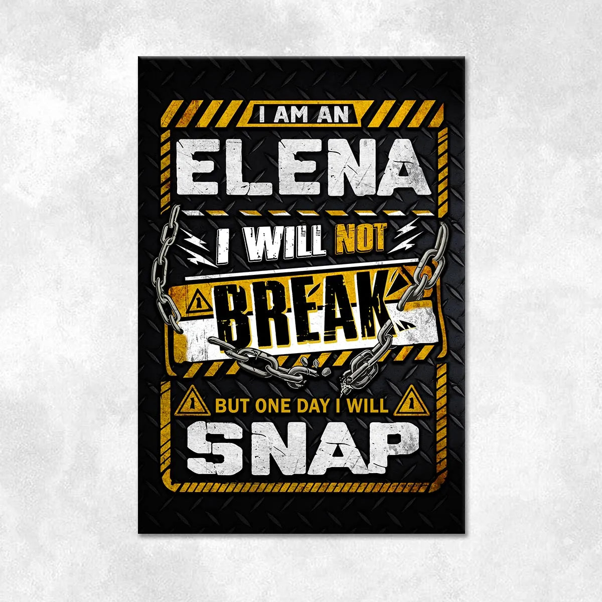 ELENA Motivational Rug – Black & Yellow Quote Carpet for Living Room 13K1-AR1