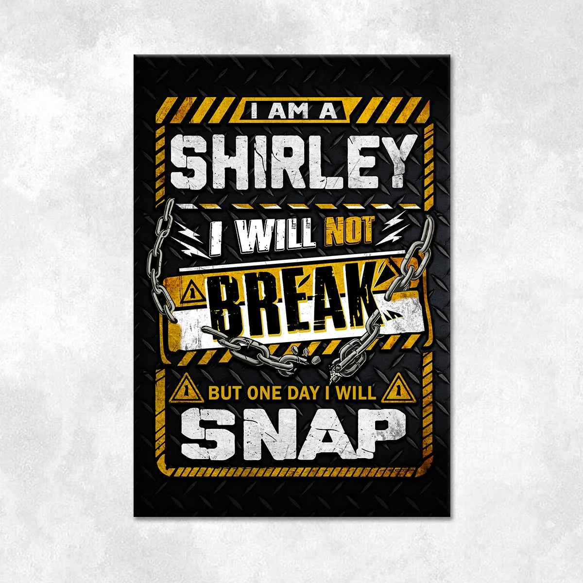 SHIRLEY Motivational Rug – Black & Yellow Quote Carpet for Living Room 13K1-AR1