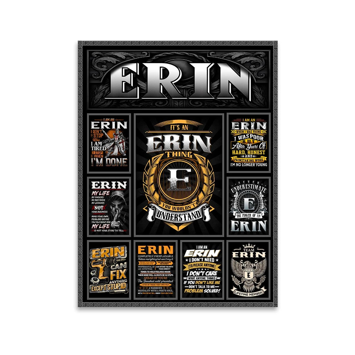 ERIN Personalized Sponge Floor Mat – Custom Printed Home Decor 13K1-AR2