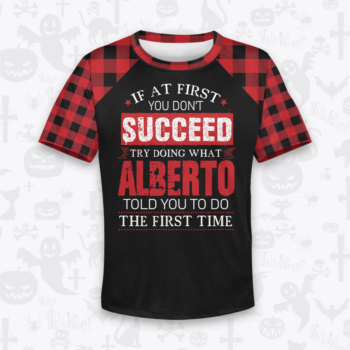 ALBERTO Buffalo Plaid Pajamas Set Tshirt & Pants 13K1-EV2
