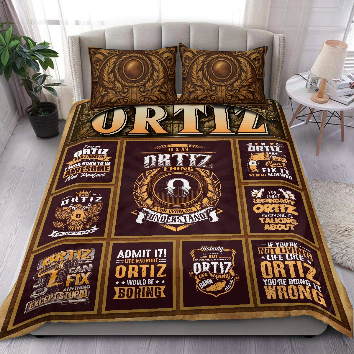 ORTIZ Limited Edition Personalized Bedding Set 13K1-BS3