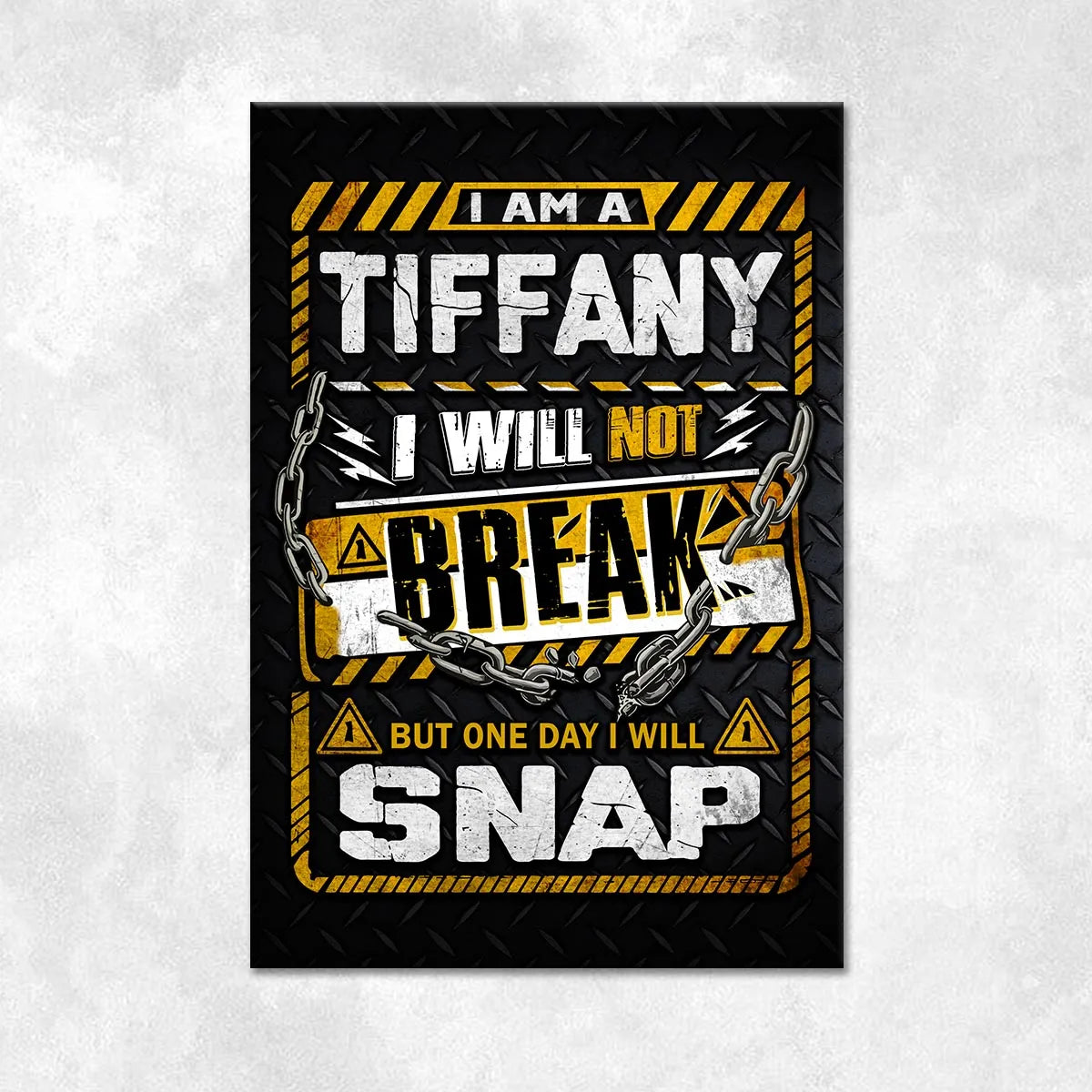 TIFFANY Motivational Rug – Black & Yellow Quote Carpet for Living Room 13K1-AR1
