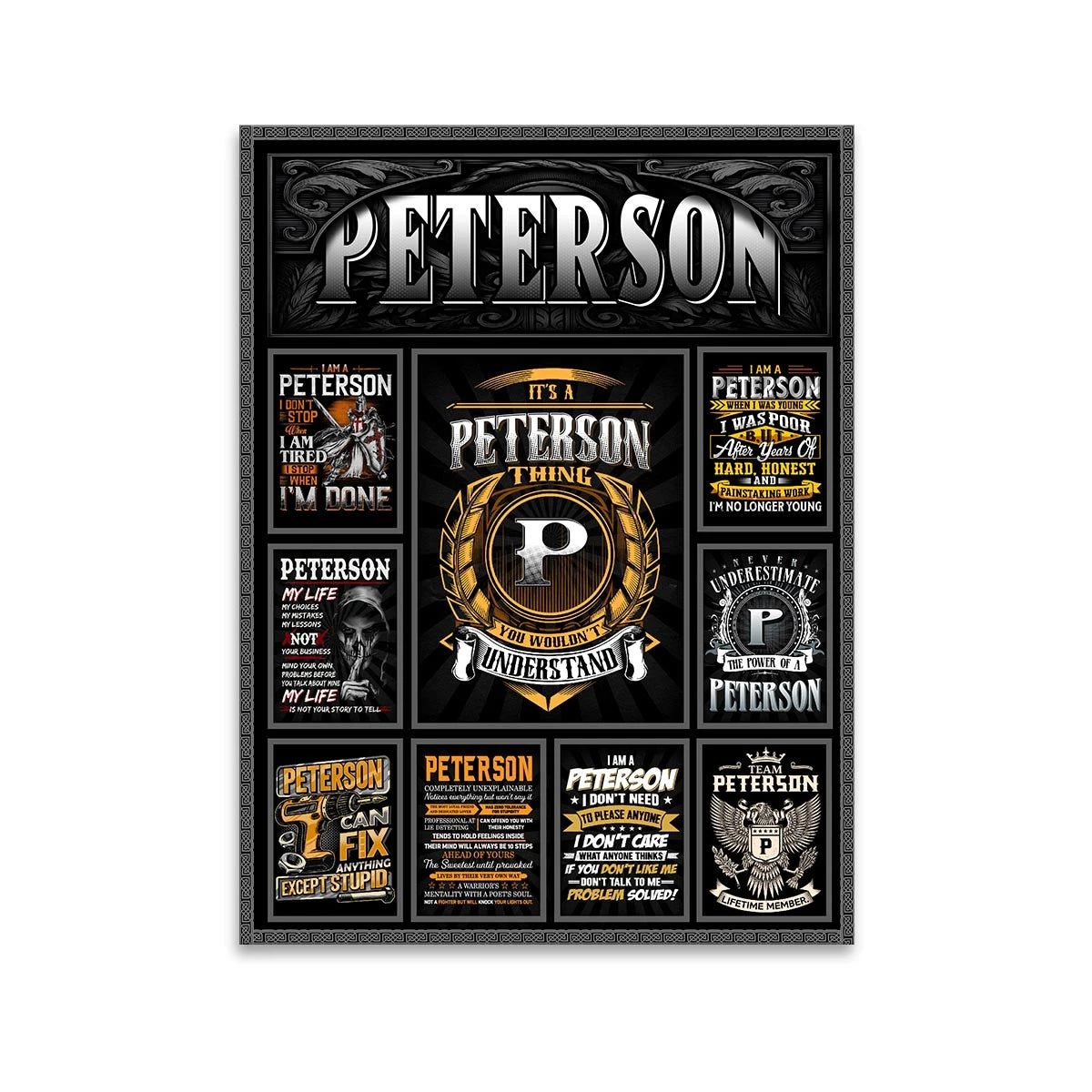 PETERSON Personalized Sponge Floor Mat – Custom Printed Home Decor 13K1-AR2
