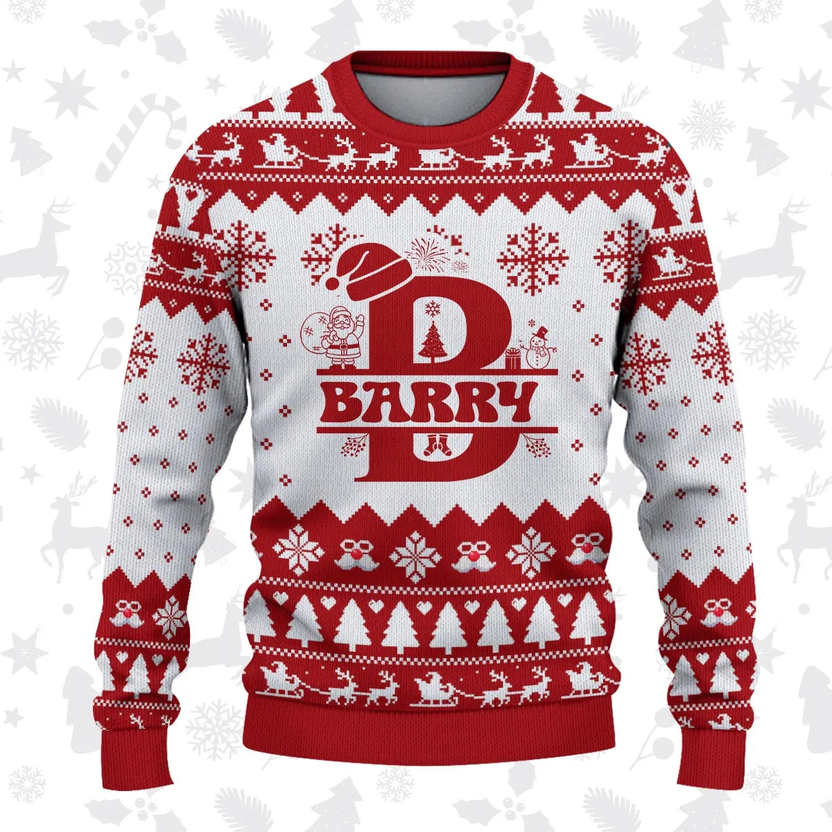 BARRY Personalized Christmas Pajama Set - Holiday Gift Outfit 13K1-CR2
