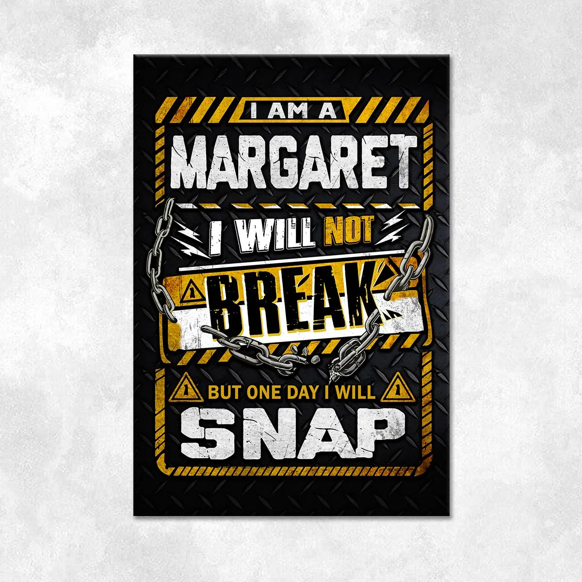 MARGARET Motivational Rug – Black & Yellow Quote Carpet for Living Room 13K1-AR1