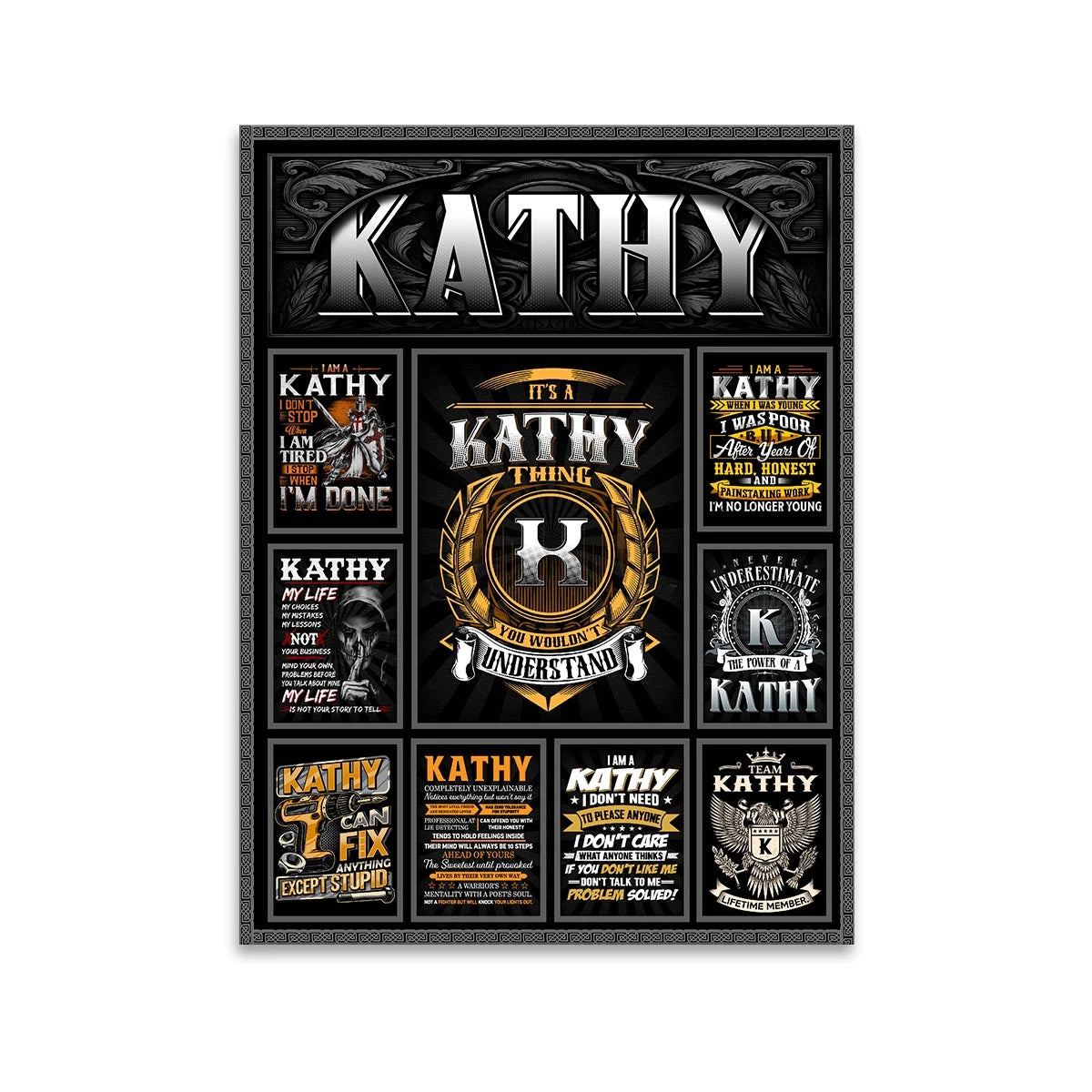 KATHY Personalized Sponge Floor Mat – Custom Printed Home Decor 13K1-AR2