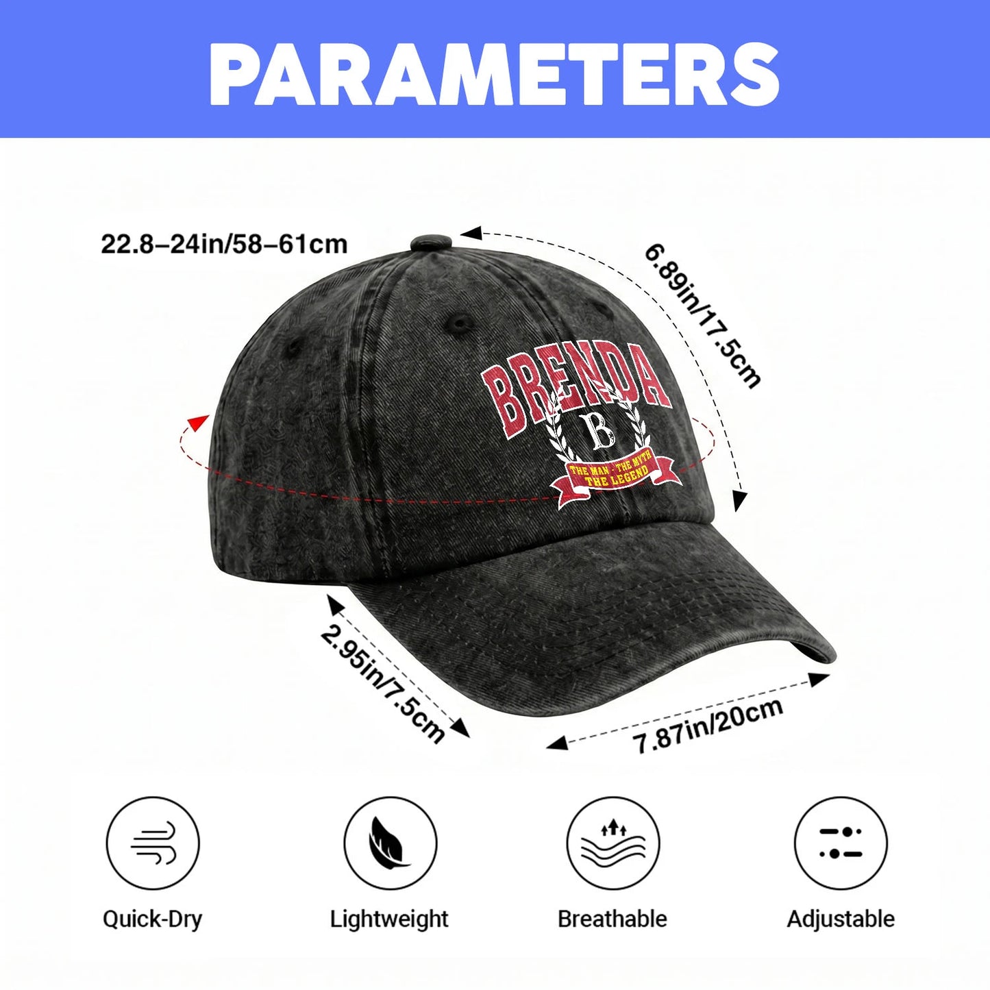 The Man The Myth The Legend Royal Cap BRENDA 13K1 C32PF