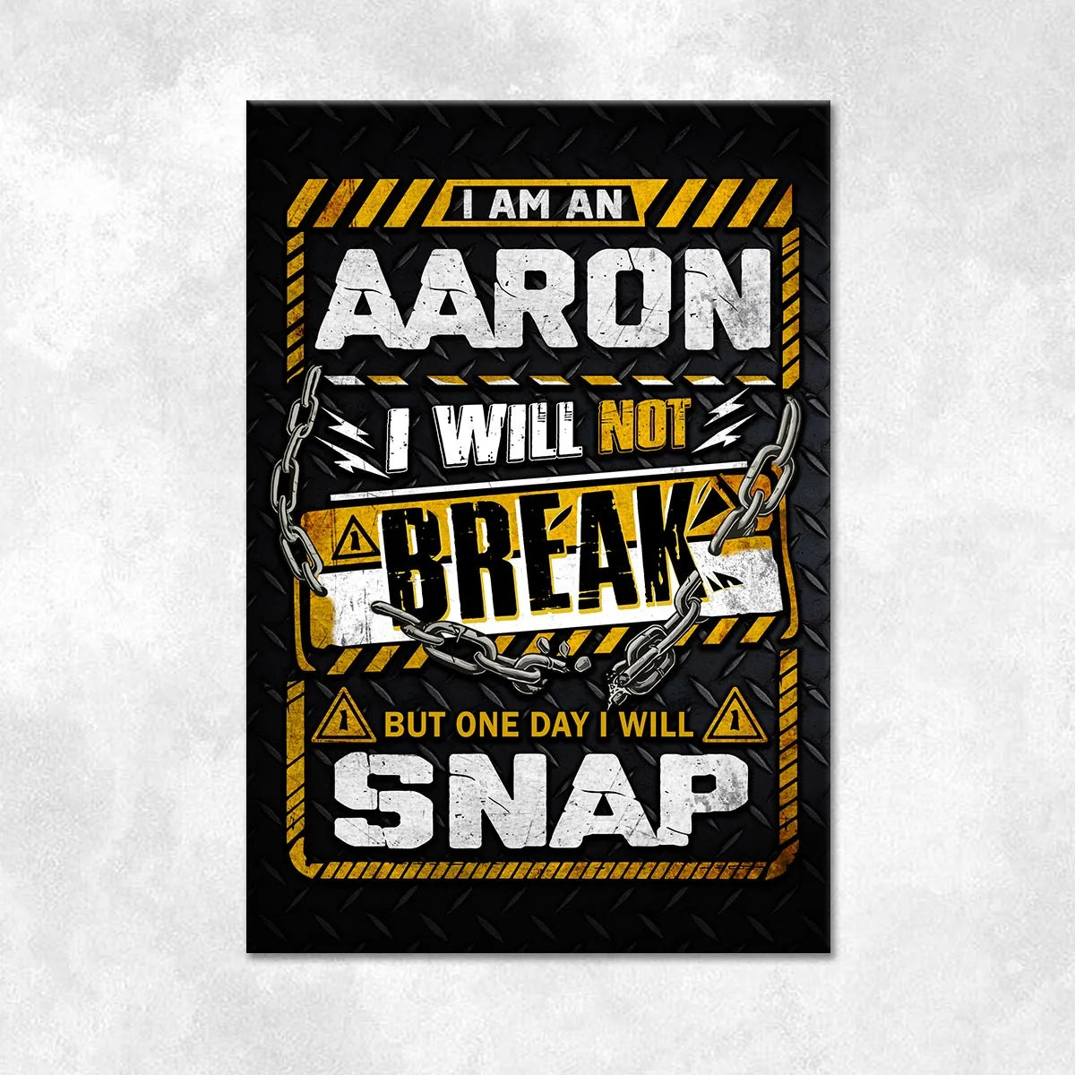 AARON Motivational Rug – Black & Yellow Quote Carpet for Living Room 13K1-AR1