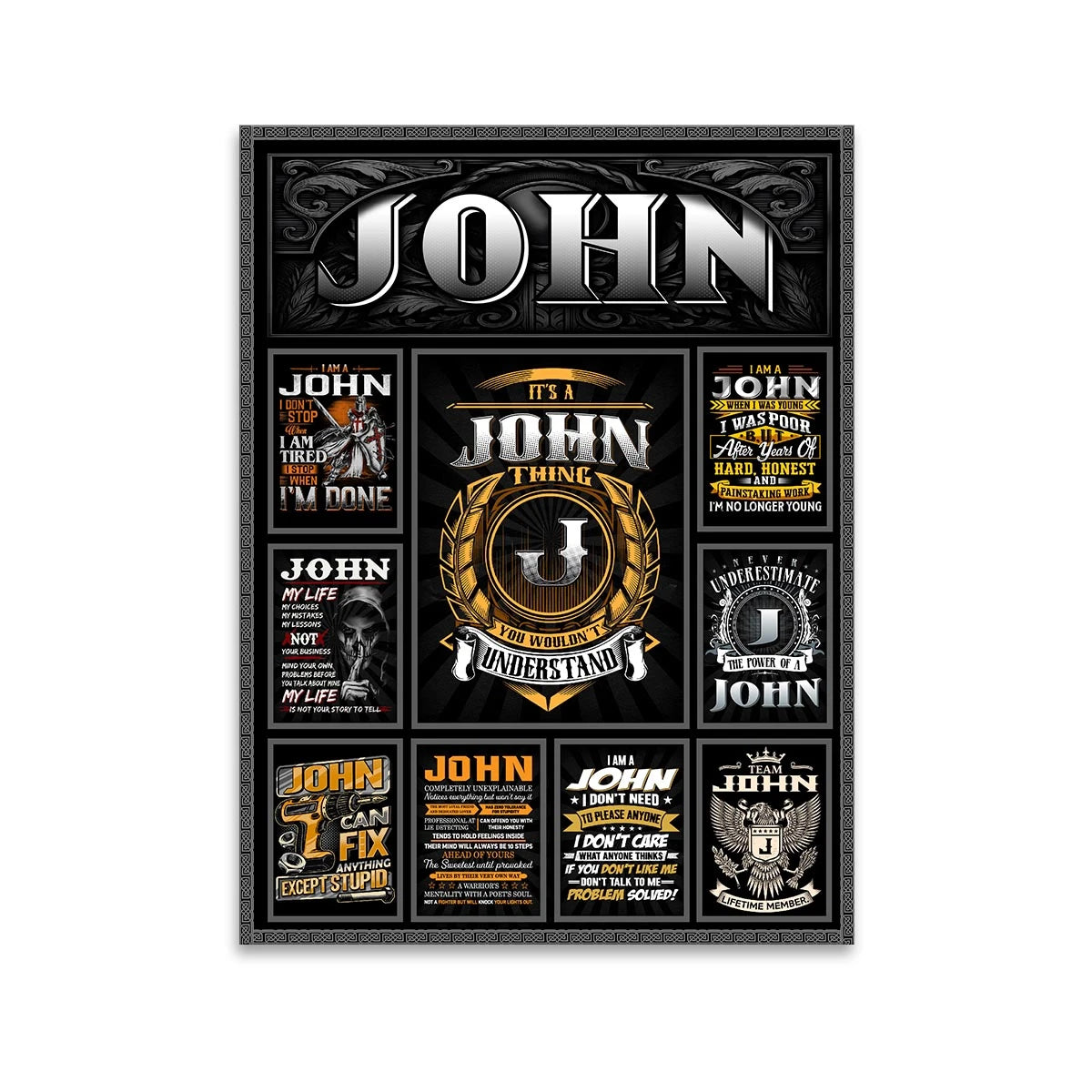 JOHN Personalized Sponge Floor Mat – Custom Printed Home Decor 13K1-AR2