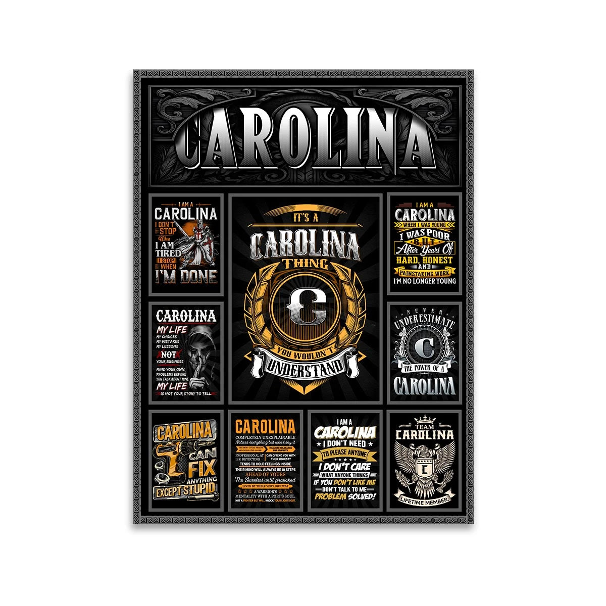 CAROLINA Personalized Sponge Floor Mat – Custom Printed Home Decor 13K1-AR2
