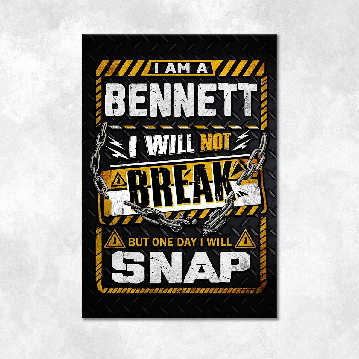 BENNETT Motivational Rug – Black & Yellow Quote Carpet for Living Room 13K1-AR1