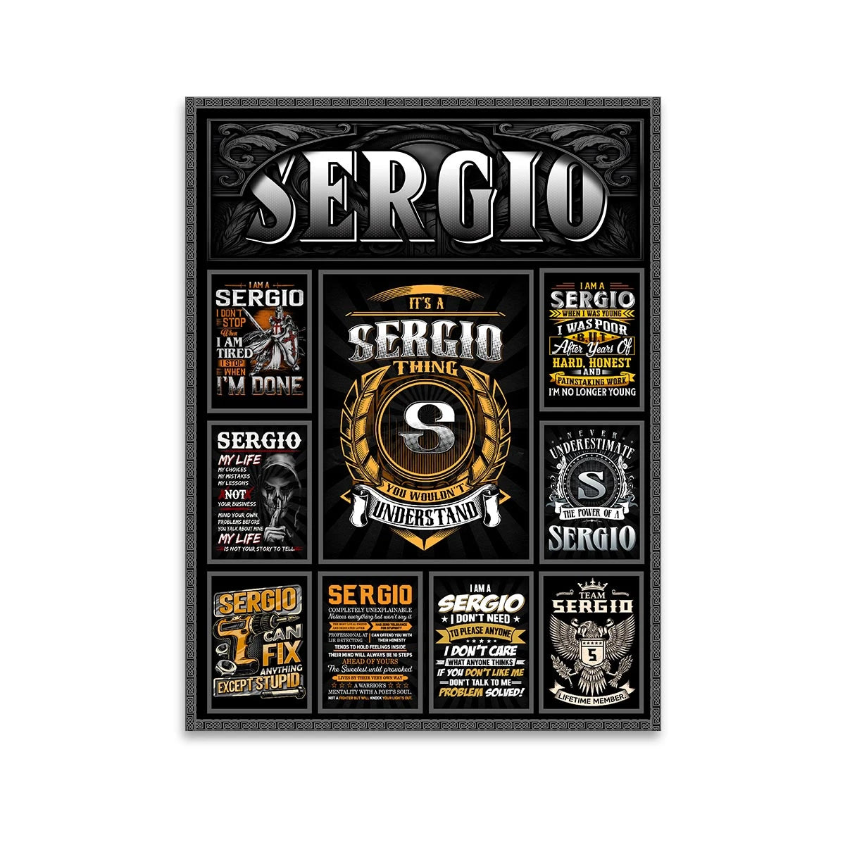 SERGIO Personalized Sponge Floor Mat – Custom Printed Home Decor 13K1-AR2