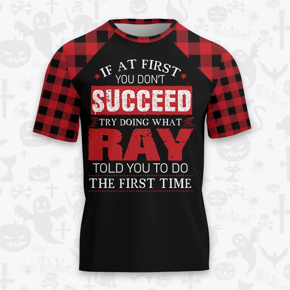 RAY Buffalo Plaid Pajamas Set Tshirt & Pants 13K1-EV2