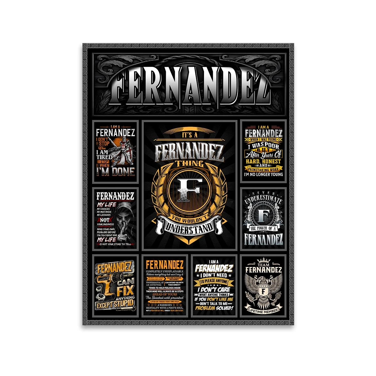 FERNANDEZ Personalized Sponge Floor Mat – Custom Printed Home Decor 13K1-AR2