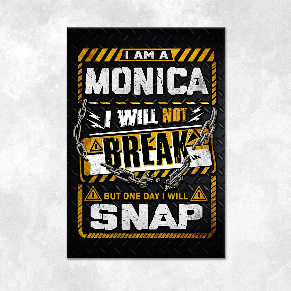 MONICA Motivational Rug – Black & Yellow Quote Carpet for Living Room 13K1-AR1