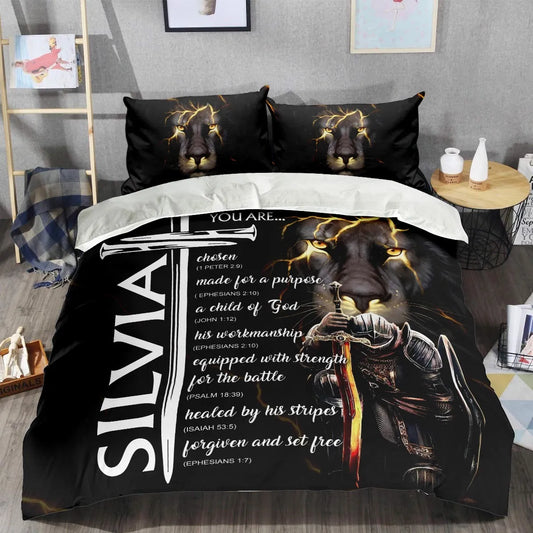 SILVIA Limited Edition Personalized Bedding Set 13K1-BS1