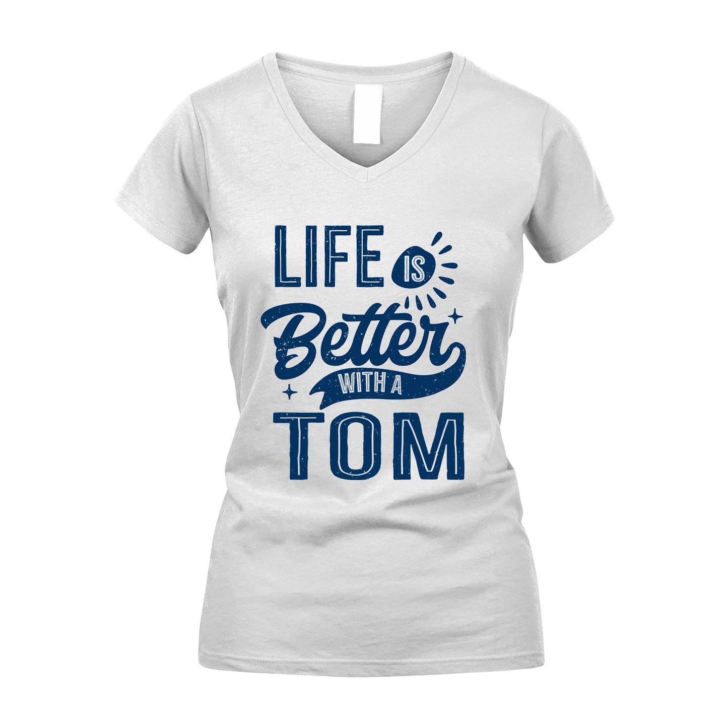 TOM 13K1-116 Personalized Name Quote T-Shirt Life Is Better With Unisex Gift