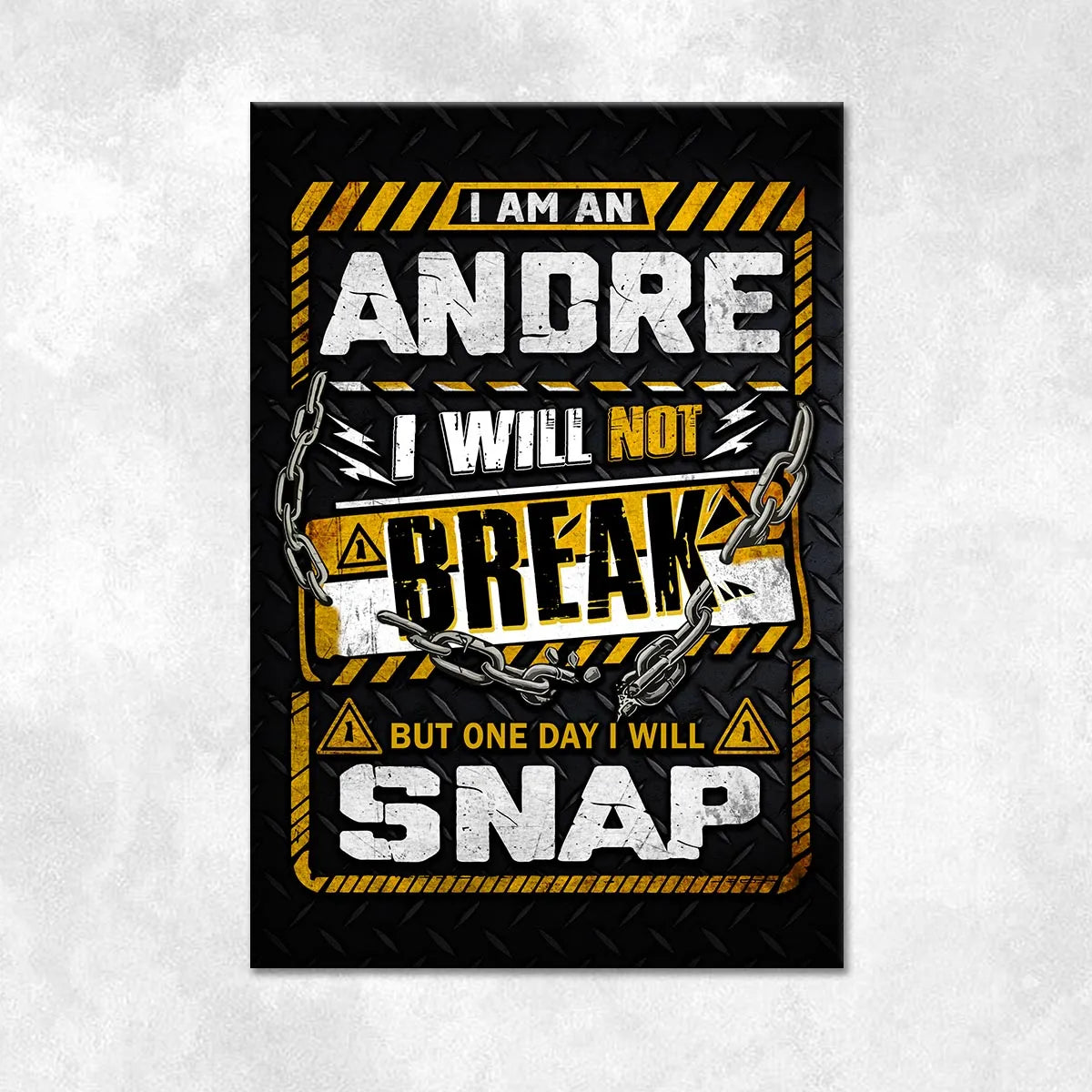 ANDRE Motivational Rug – Black & Yellow Quote Carpet for Living Room 13K1-AR1