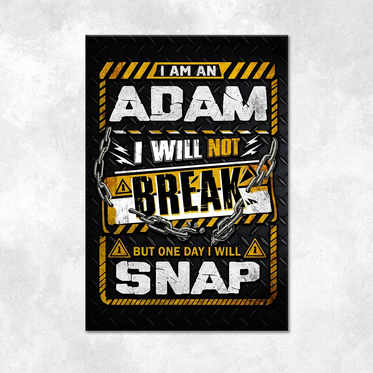 ADAM Motivational Rug – Black & Yellow Quote Carpet for Living Room 13K1-AR1